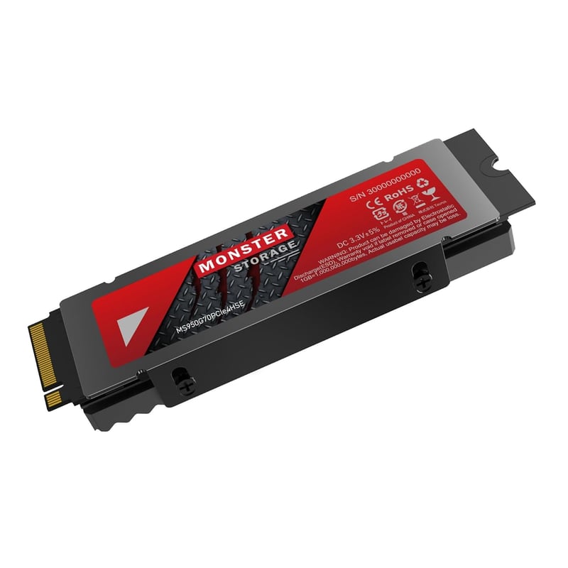Monster Storage ヒートシンク搭載 内蔵SSD NVMe PCIe Gen 4×