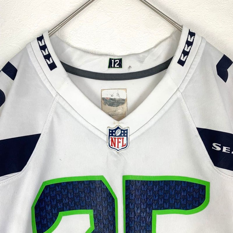 NFL ナイキ ゲームシャツ アメフト ユニフォーム シーホークス 白 XL