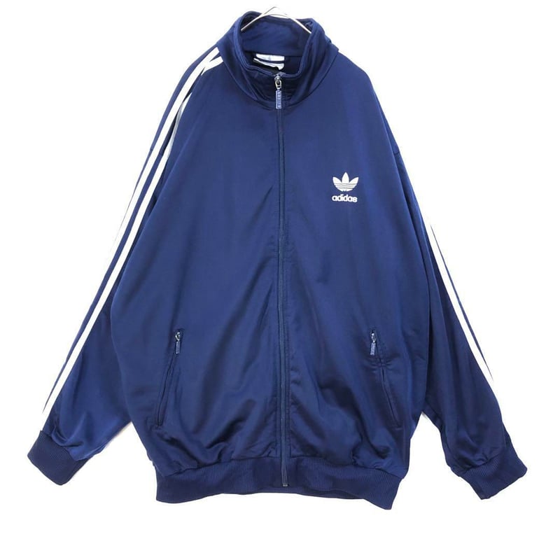 アディダスオリジナルス ジャージ トラックジャケット 刺繍 ロゴ 紺