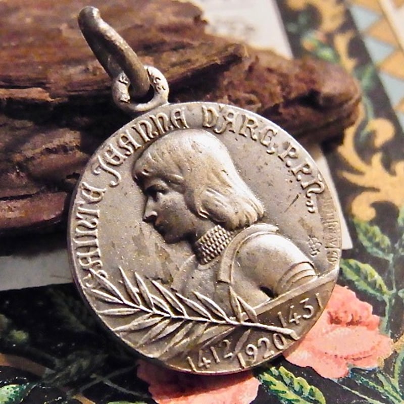 フランス アンティーク ジャンヌダルク 大天使ミカエル 列聖 1920年