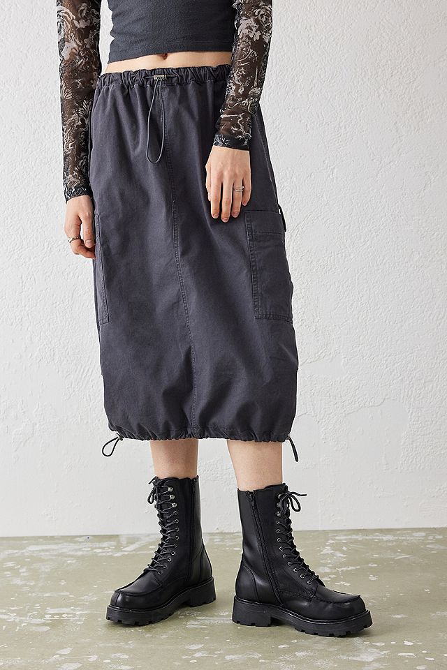 Jaded London Grey Midi Cargo Skirt | Urban Outfitters UK
