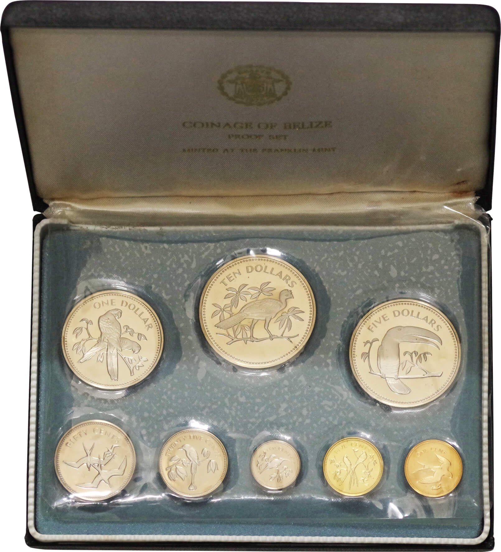 ベリーズ-Belize. プルーフ. Proof. 銀貨及び白銅8種揃プルーフセット