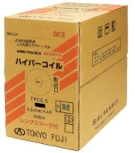 Amazon.co.jp: 冨士電線 CAT5E 単線LANケーブル 300m巻き TPCC5 0.5mm