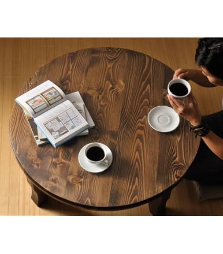 Amazon｜卓袱台 60cm 木製 漆器 漆塗り ちゃぶ台 丸テーブル 座卓