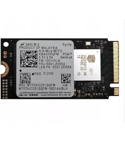 Amazon | Micron 512GB ソリッドステートドライブ - M.2 2230 内蔵型
