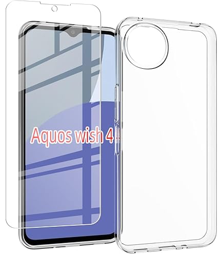 Amazon.co.jp: 対応 AQUOS Wish 4 SH-52E 用の ケース + ガラス