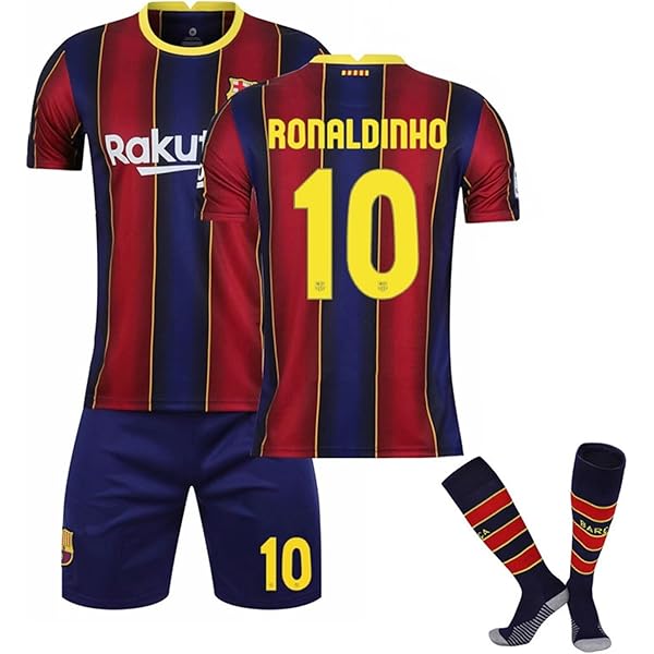Amazon.co.jp: Ronaldinho Barcelona 20-21 # 10 Soccer Uniform