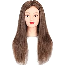 Amazon.co.jp: ヘア練習用マネキン モデルヘアタイプ、本物の髪、巻き