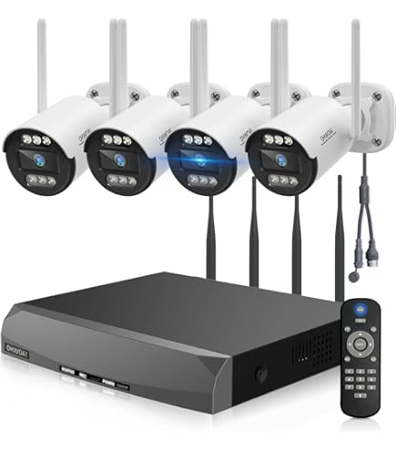 Amazon.co.jp: 【30メートル超強暗視】OHWOAI POE防犯カメラセット