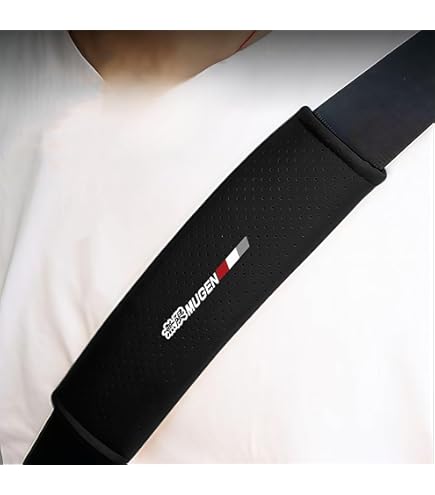 Amazon | Poecar シートベルトパッド 肩カバー ソフト素材 刺繍入り