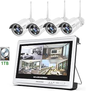 最新WiFi強化版】DKSHIW 防犯カメラセット 12.5インチオールインワン