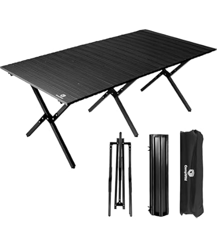 Amazon | ピースパーク フォールディング ウッドテーブルラージ