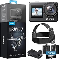 Amazon | アクションカメラ-AKASO Brave7-4Kウェアラブルカメラ IPX8本