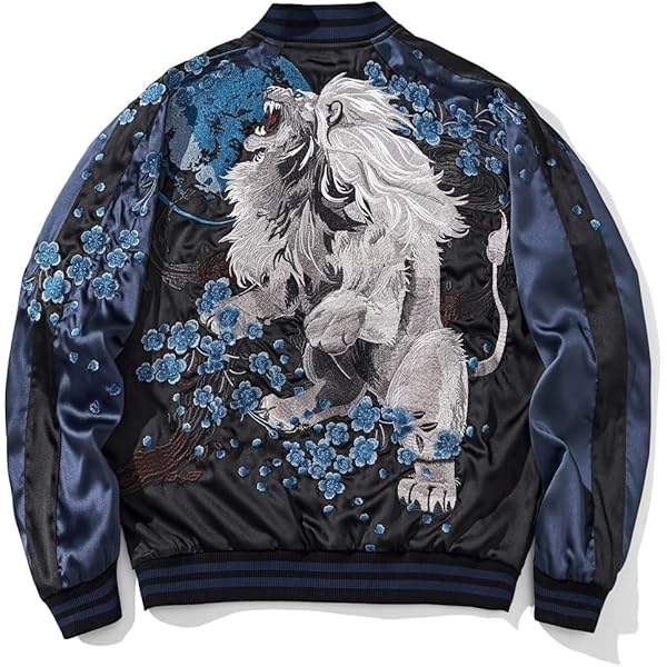 Amazon.co.jp: [星姫] (hoshihime スカジャン(竹トラ) サテン(黒×黒