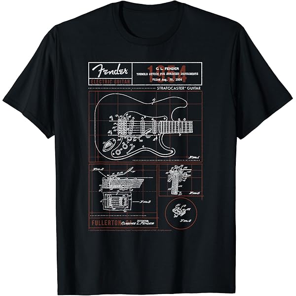 Amazon | Fender The Original Telecaster Guitar Schematic Poster T