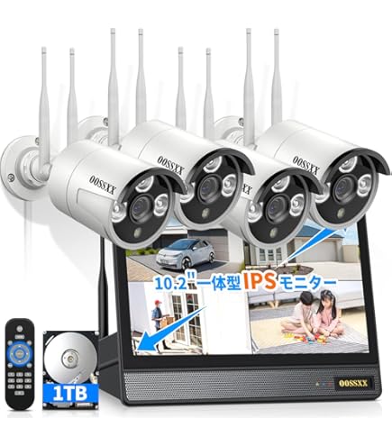 Amazon.co.jp: Q-See 防犯カメラ バレットカメラ4台 + 4chDVR 1TB HDD