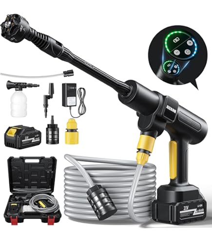 Amazon | YACO 高圧洗浄機 水圧洗浄機 洗車機 コードレス 洗車機 充電