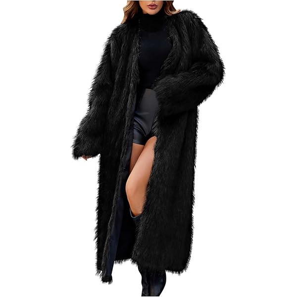 Amazon.com: Womens Faux Fur Coats Fleece Fuzzy Winter Sherpa