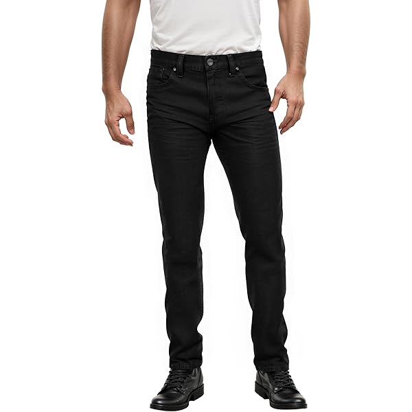 ETHANOL Men's Slim Fit Ultra Soft Stretch Denim Jeans with Five