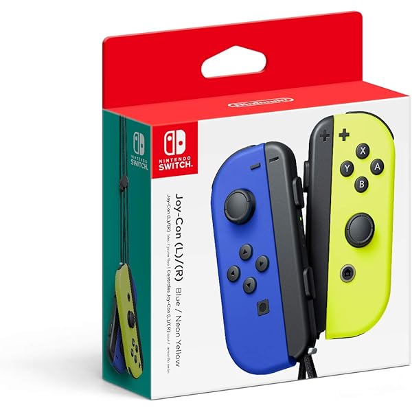 Amazon.com: Nintendo Joy-Con (L/R) - Neon Red/Neon Blue : Video Games