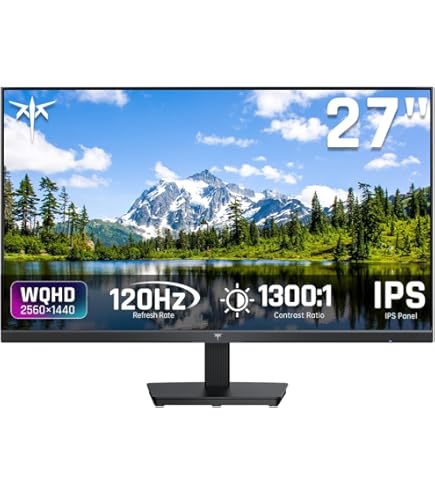 Amazon.com: KTC 27 Inch QHD Computer Monitor, 2K 100Hz IPS Gaming