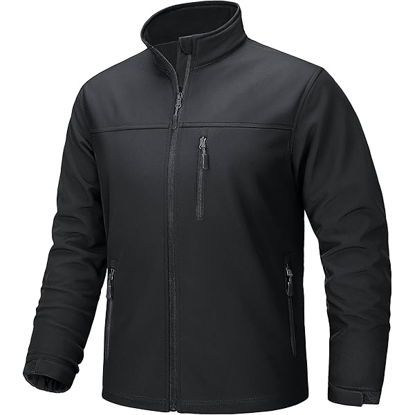 TACVASEN Men's Tactical Softshell Jacket Fleece Lined Water