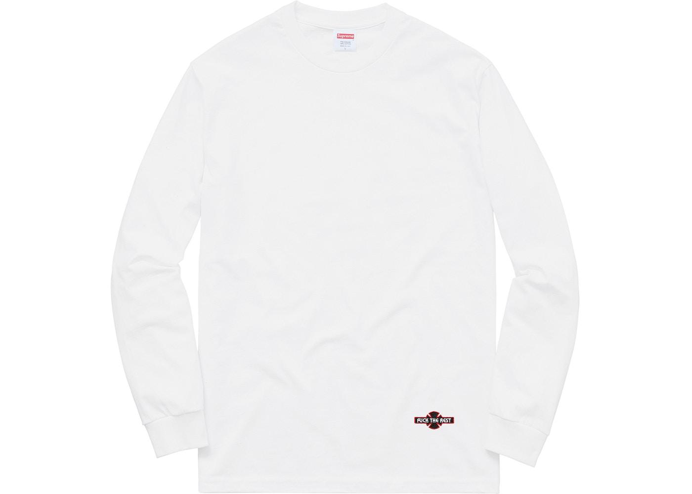 Supreme Independent Fuck the Rest Long Sleeve Tee White