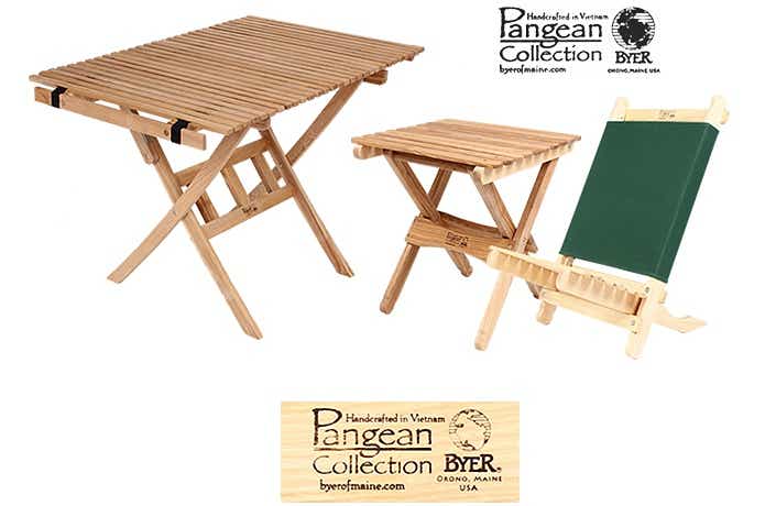 知ったら欲しくなる】超キレイで丈夫な木材を使用した”キャンプ家具