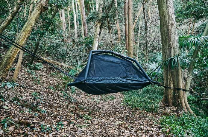 自腹レビュー】地上・空中どっちもOK！エアフレーム式ハンモックテント