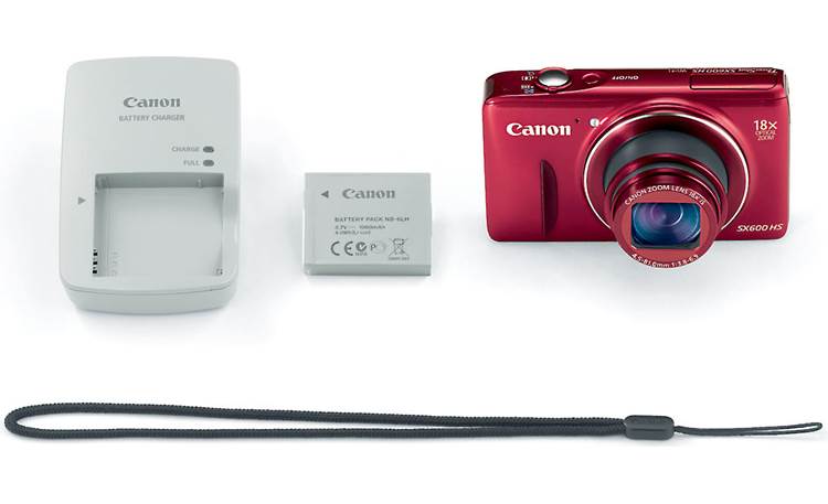 Canon PowerShot SX600 HS (Red) 16-megapixel digital camera with