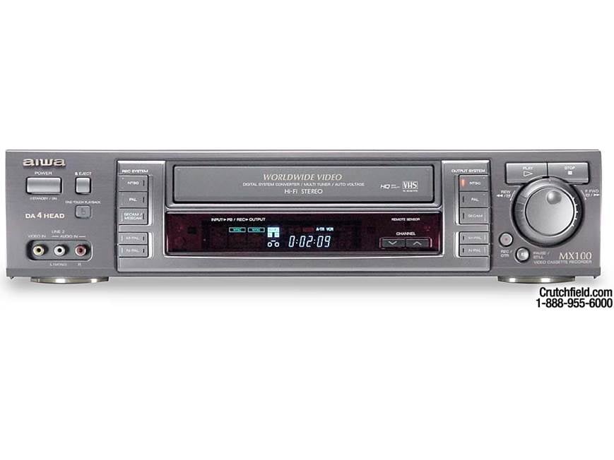 Aiwa HV-MX100 NTSC/PAL/SECAM-compatible HiFi VCR at Crutchfield