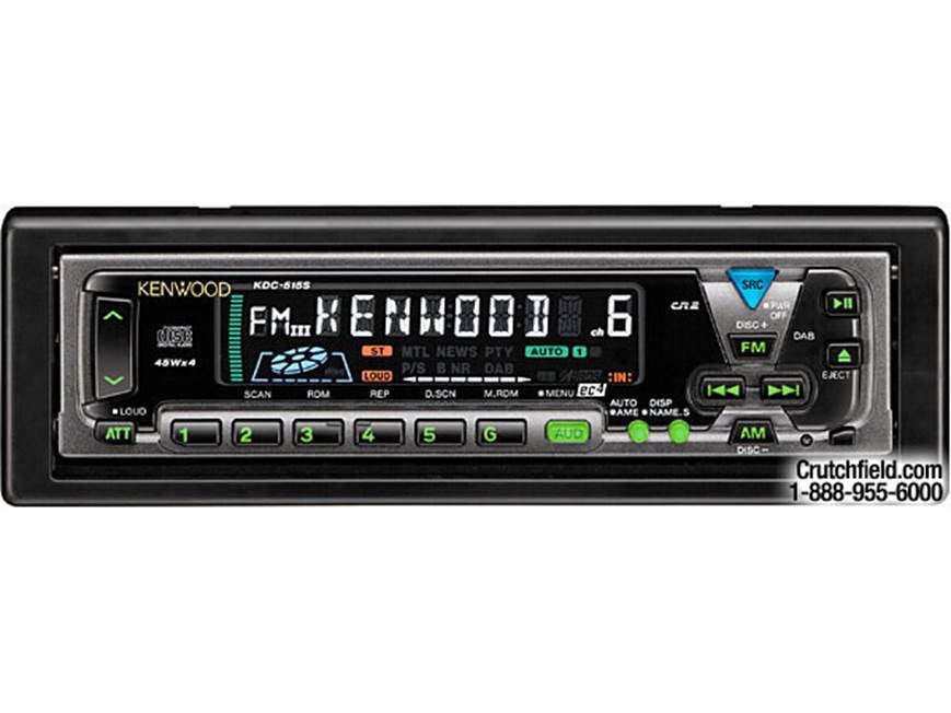 Kenwood KDC-515S CD receiver with CD changer controls at Crutchfield