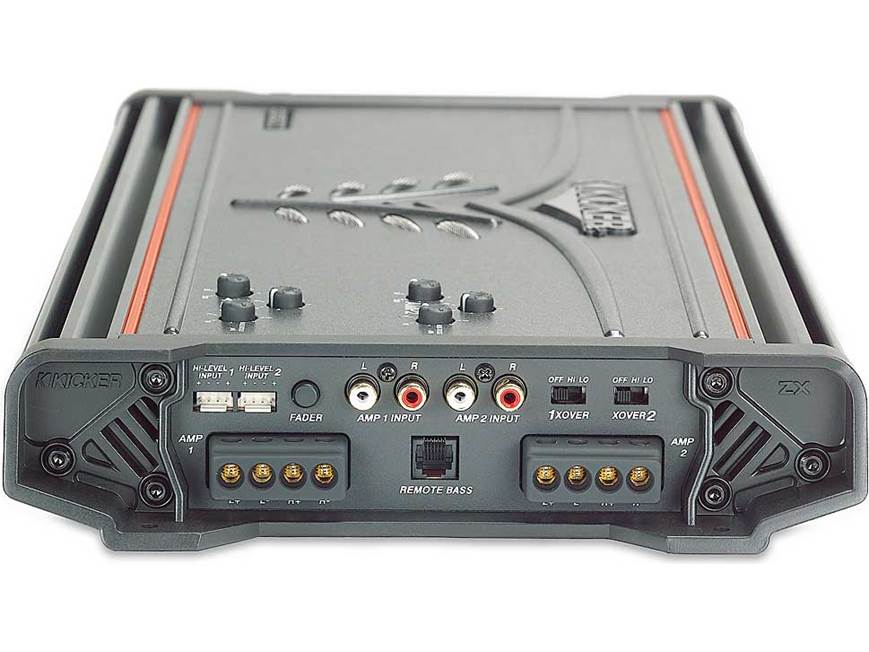Kicker ZX650.4 4-channel car amplifier 120 watts RMS x 4 at