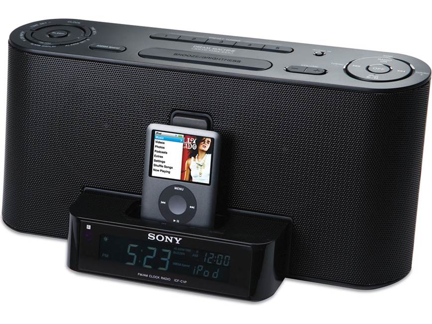 Sony ICF-C1iP (Black) Clock radio with built-in iPod® dock (Black