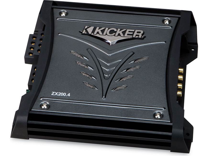 Kicker 08ZX200.4 4-channel car amplifier — 35 watts RMS x 4 at
