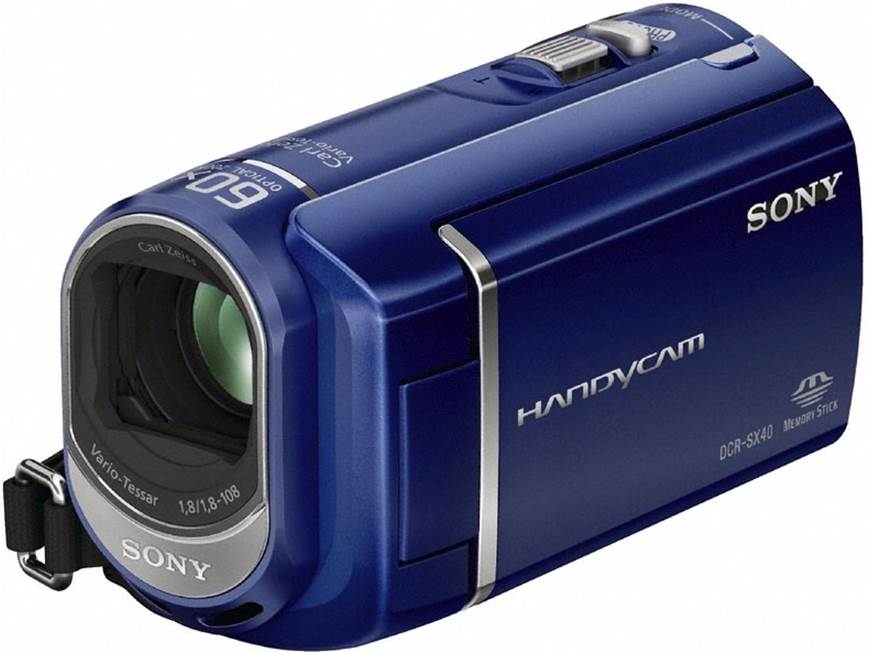 Sony DCR-SX40 Handycam® (Blue) 4GB flash memory/Memory Stick