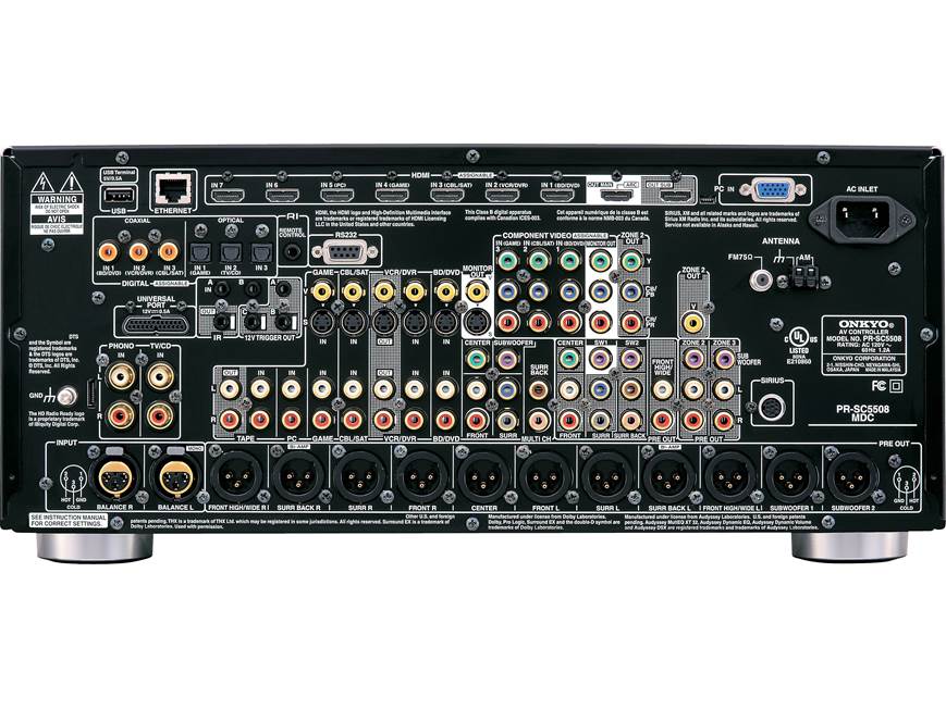 Onkyo PR-SC5508 Home theater preamp/processor at Crutchfield