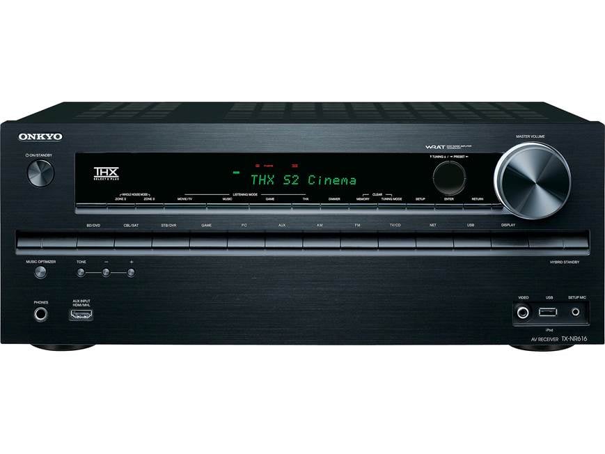 Onkyo TX-NR616 Home theater receiver with 3D-ready HDMI switching