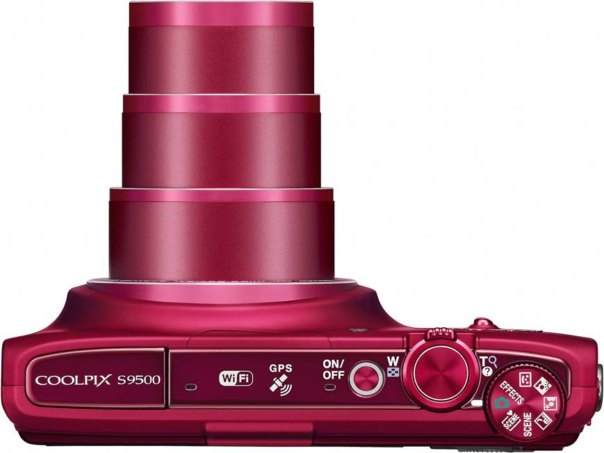 Nikon Coolpix S9500 (Red) 18.1-megapixel digital camera with 22X