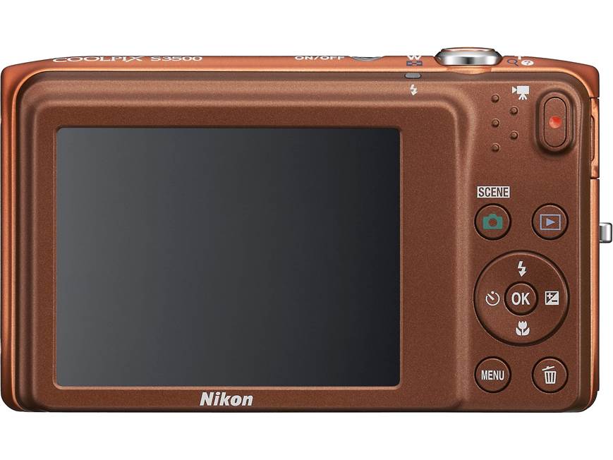 Nikon Coolpix S3500 (Orange) 20.1-megapixel digital camera with 7X