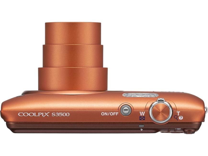 Nikon Coolpix S3500 (Orange) 20.1-megapixel digital camera with 7X