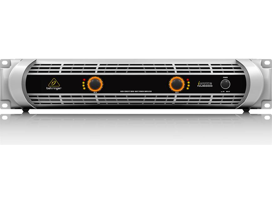Behringer NU6000 iNUKE Series power amplifier — 1,600W x 2 at 8