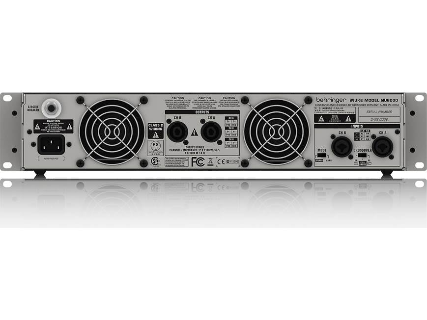 Behringer NU6000 iNUKE Series power amplifier — 1,600W x 2 at 8
