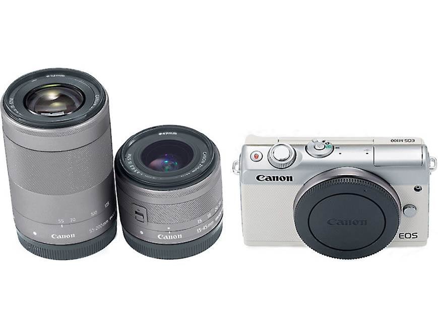 Canon EOS M100 Two Lens Kit (White) 24.2-megapixel mirrorless