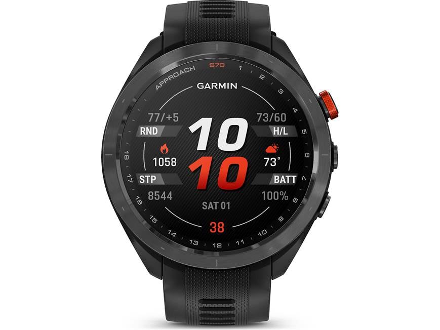 Garmin Approach® S70 (47 mm, Black Bezel with Black Band) Golf GPS
