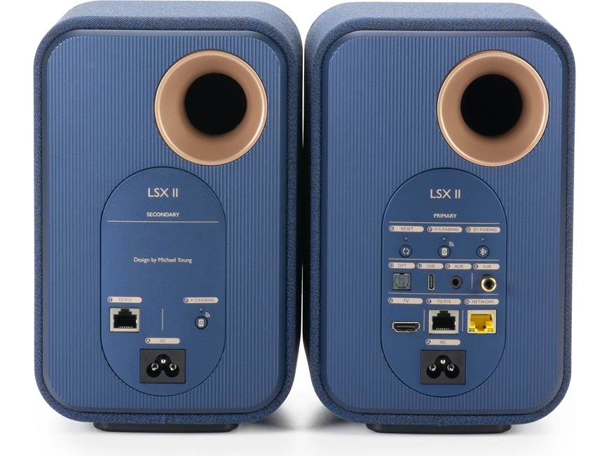 KEF LSX II (Cobalt Blue, Fabric) Powered speakers with Wi-Fi