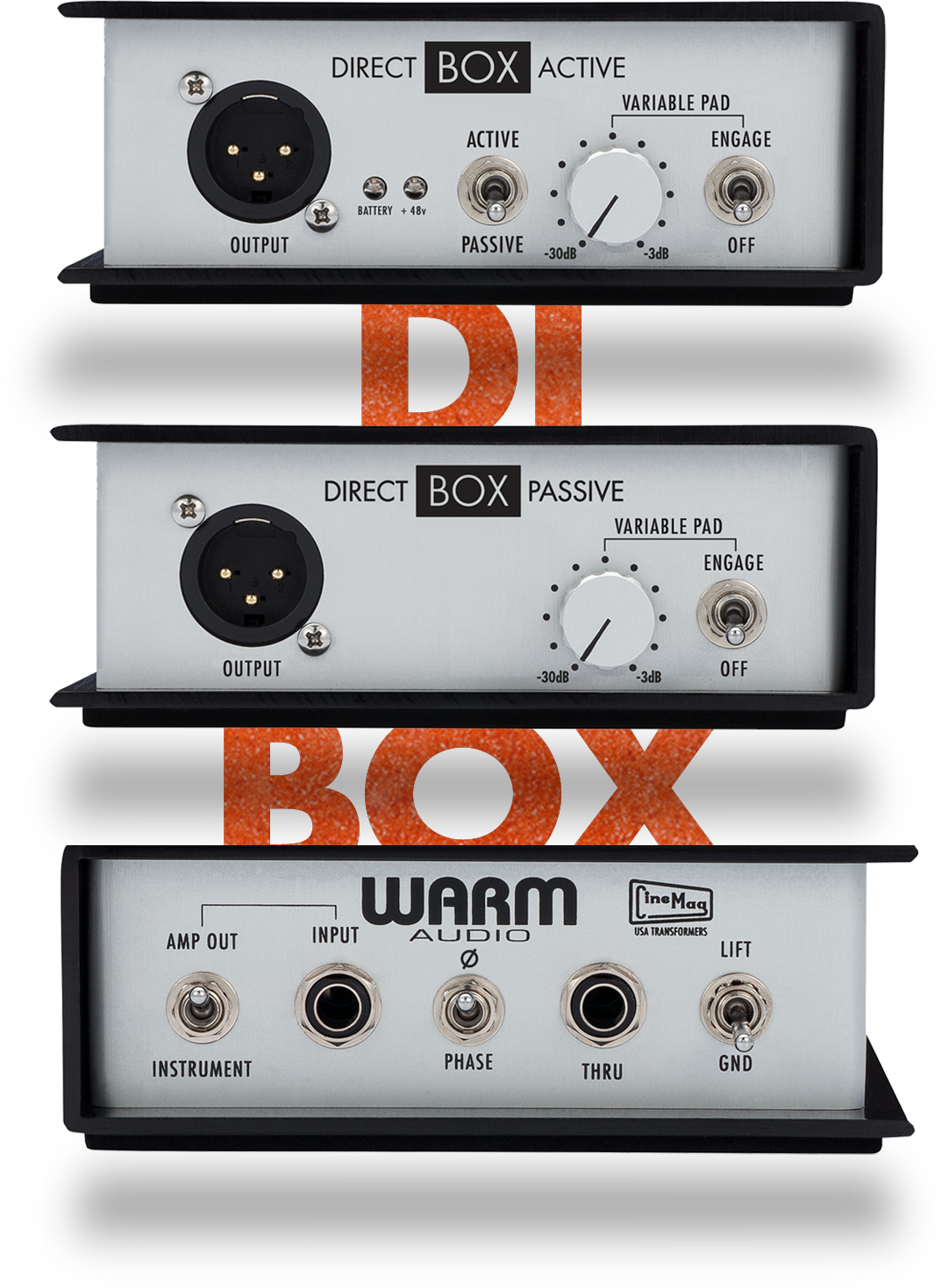 Warm Audio Premium Active and Passive Direct Boxes For Pro-Grade