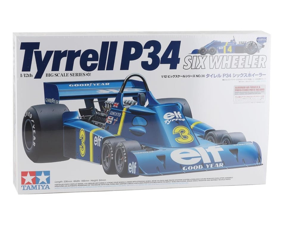 Tamiya 1/12 Tyrrell P34 Six-Wheeler Model Kit w/Photo-Etched Parts