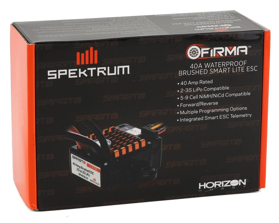 Spektrum RC Firma 40 Amp Lite Smart Waterproof Brushed ESC
