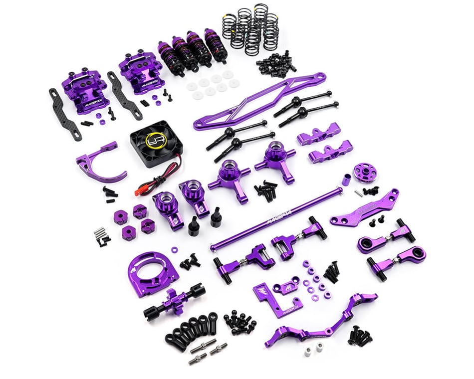 Yeah Racing Tamiya TT-02 Magenta Aluminum Performance Conversion
